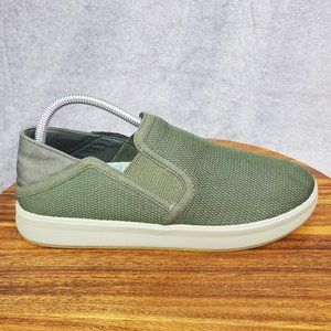 OluKai Shoes Women's 10 Green Mesh Ki'ihele Slip On Comfort Casual Loafers